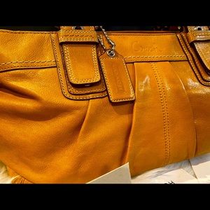 COACH Signature Collection Leather Shoulder Bag